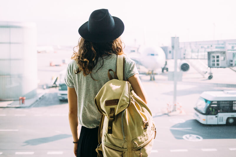 Female Traveler at Airport